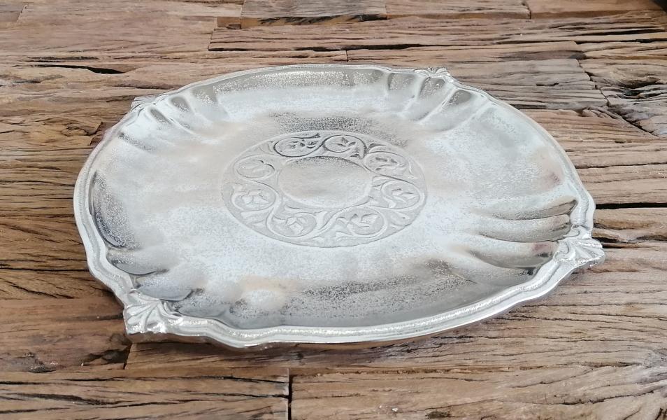 Schale Silber Ornamente 40 cm