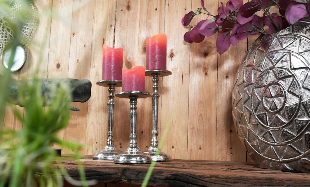 Kerzenst-nder-3er-Set-Silber-aus-Aluminium-3-fotor-20231219162557-MN-KS-8076 Kerzenständer 3er Set für Stumpenkerzen Silber aus Metall