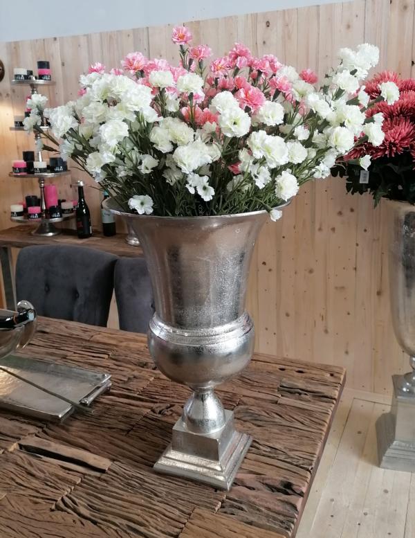 Vase Pokalvase Silber 56 cm