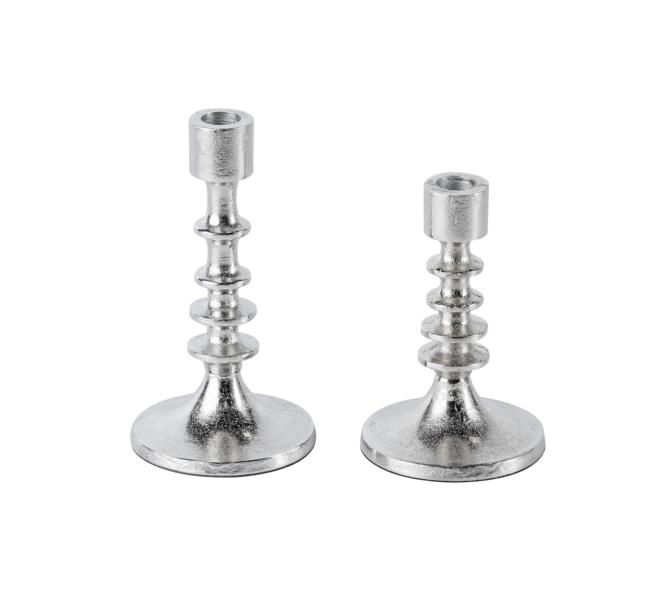 KATHRIN_BARNETZKE_Noll-191122-99 Kerzenständer Kerzenhalter Silber aus Aluminium (Metall)