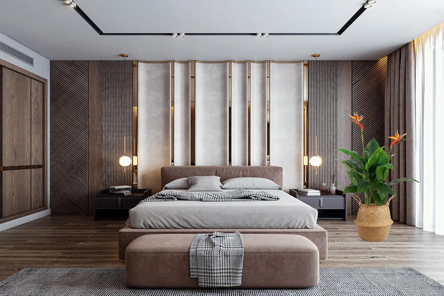 Künstliche Strelitzie Kunstpflanze mit Topf Grün mit Blüte Paradiesvogelblume