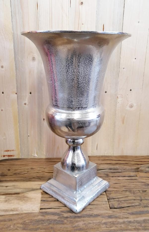 Vase Pokalvase Silber 49 cm