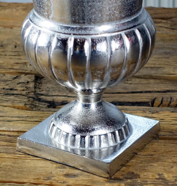 Vase Aluminium Silber H 29 cm