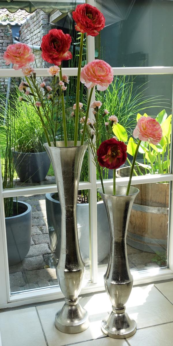 Bodenvase-Aluminium-Silber-MN-VA-1016-1017-3 Vase Dekovase Silber aus Aluminium (Metall)