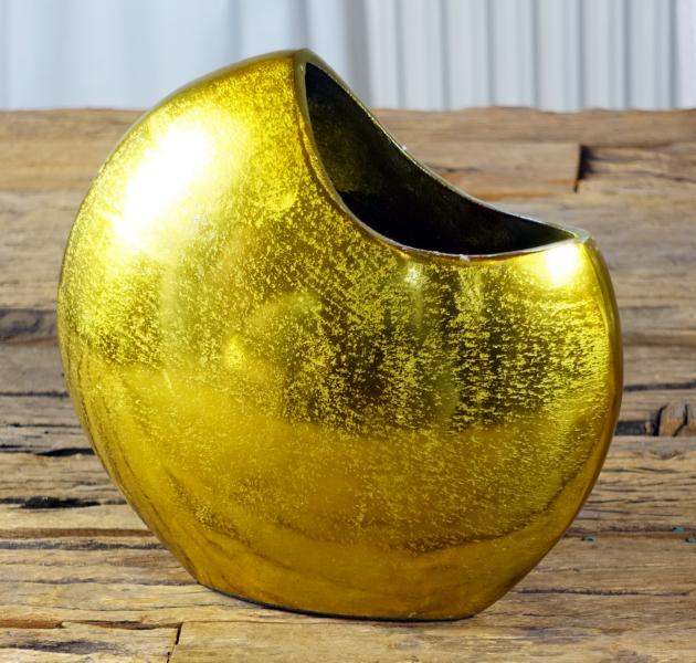 Vase Aluminium Gold H 21 cm