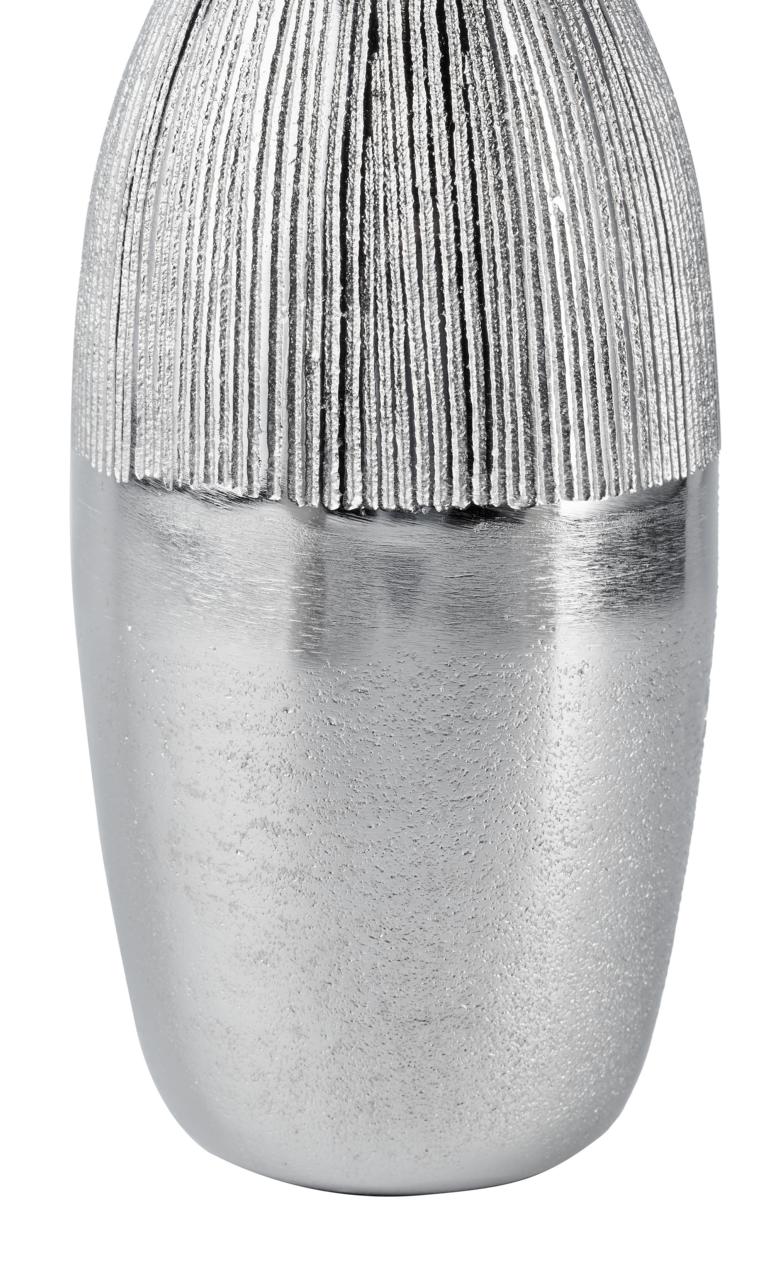 Vasen-3er-Set-06 Moderne Vasen 3er Set aus Metall in der Farbe Silber