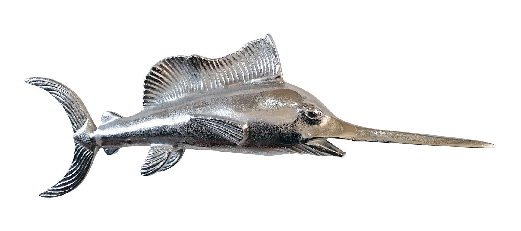 Schwertfisch XXL Silber Wanddeko 92 cm