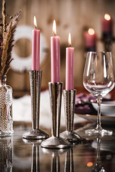 Kerzenständer im Set für Michael Stabkerzen online kaufen Noll | 3er Silber